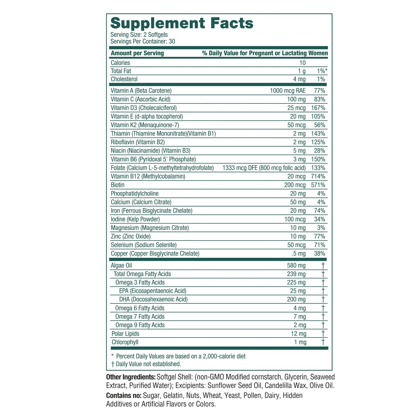 iwi life prenatal supplement facts