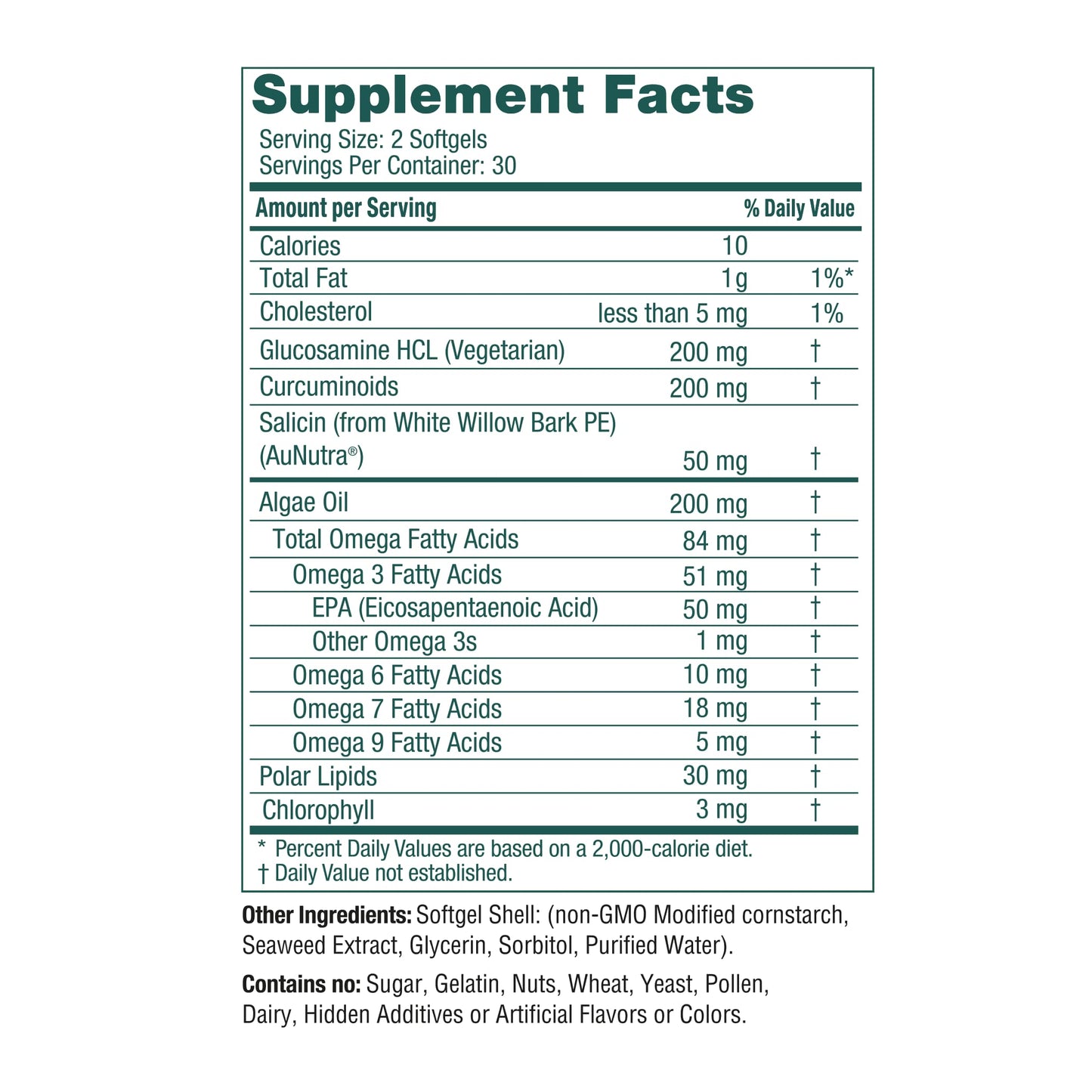 iwi life joint supplement facts